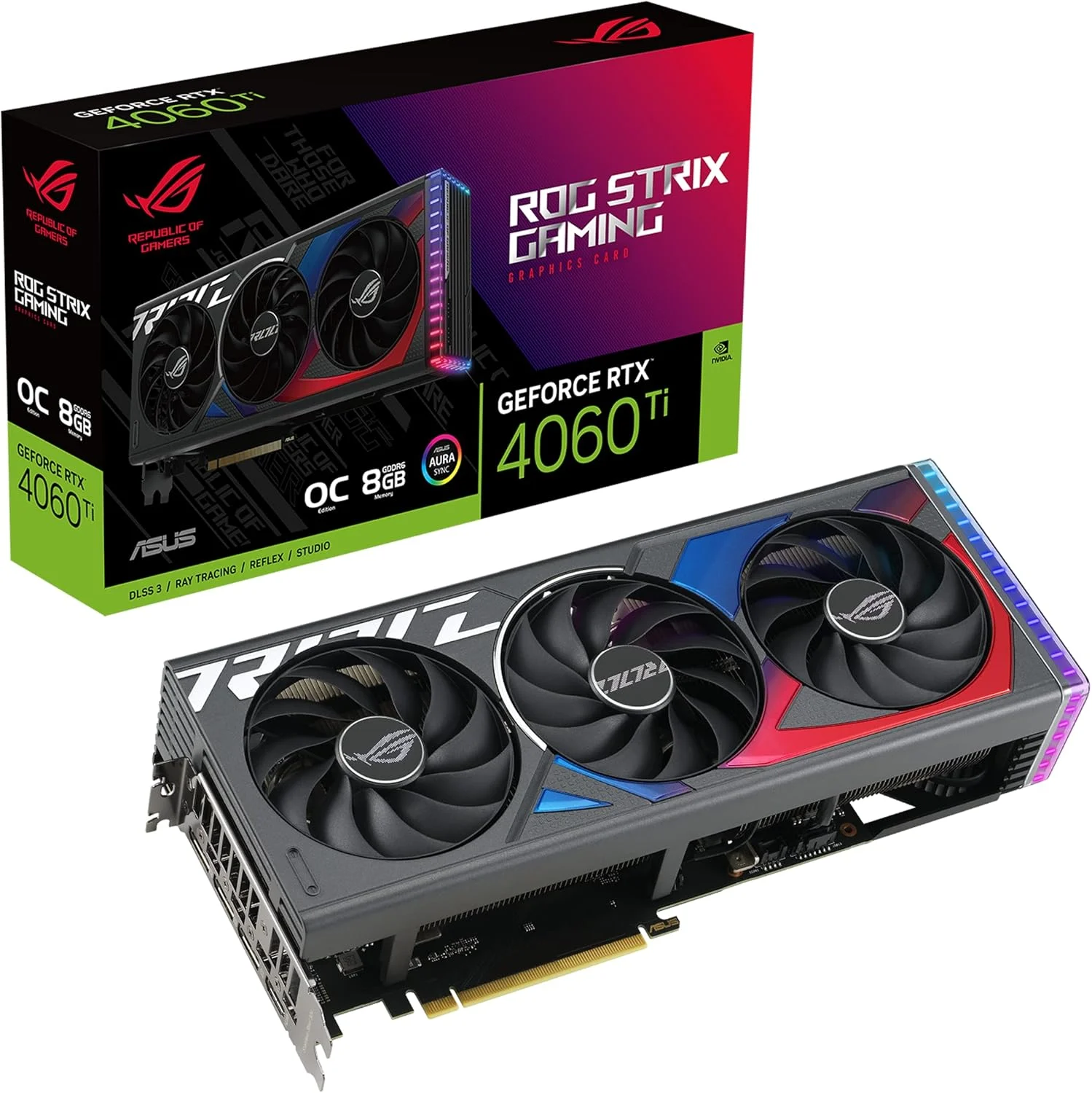 ASUS ROG Strix GeForce RTX™ 4060 Ti OC Edition Gaming Graphics Card ...